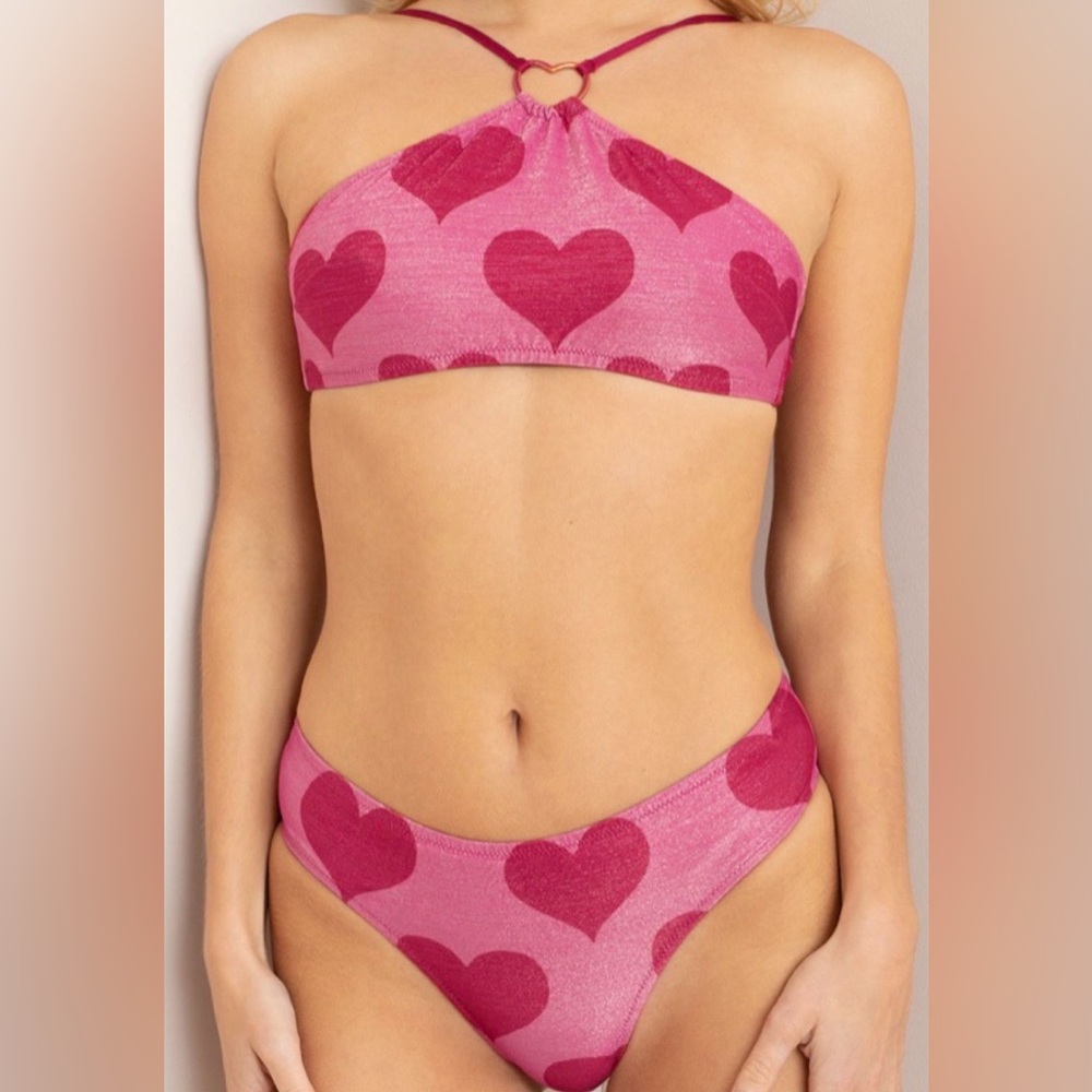 Agent Provocateur 💯% Authentic ELSPEH BIKINI PINK/RED HEART Set - NWT - Size 2 - Picture 12 of 12